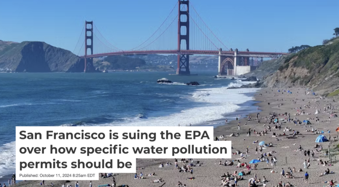 Baker Beach and other San Francisco city beaches are sometimes closed for swimming due to sewage discharges. Tayfun Coskun/Anadolu via Getty Images